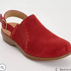 Revitalign Women's Suede Slingback Clogs Cork Wedge Comfort Shoes Size 8.5